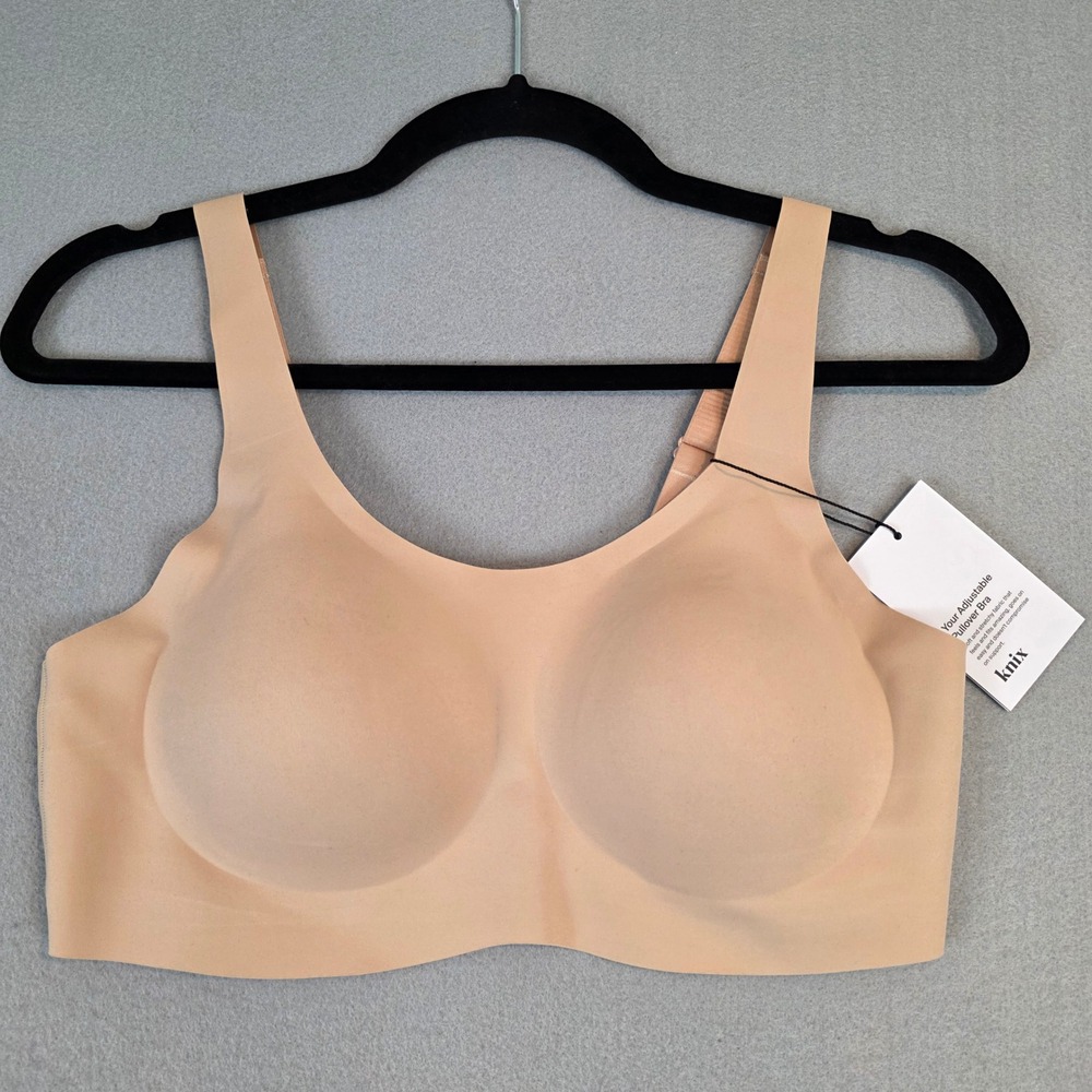 Knix Adjustable Pullover Bra Warm Sand Nude Wireless Seamless Size L KXBRA134NL